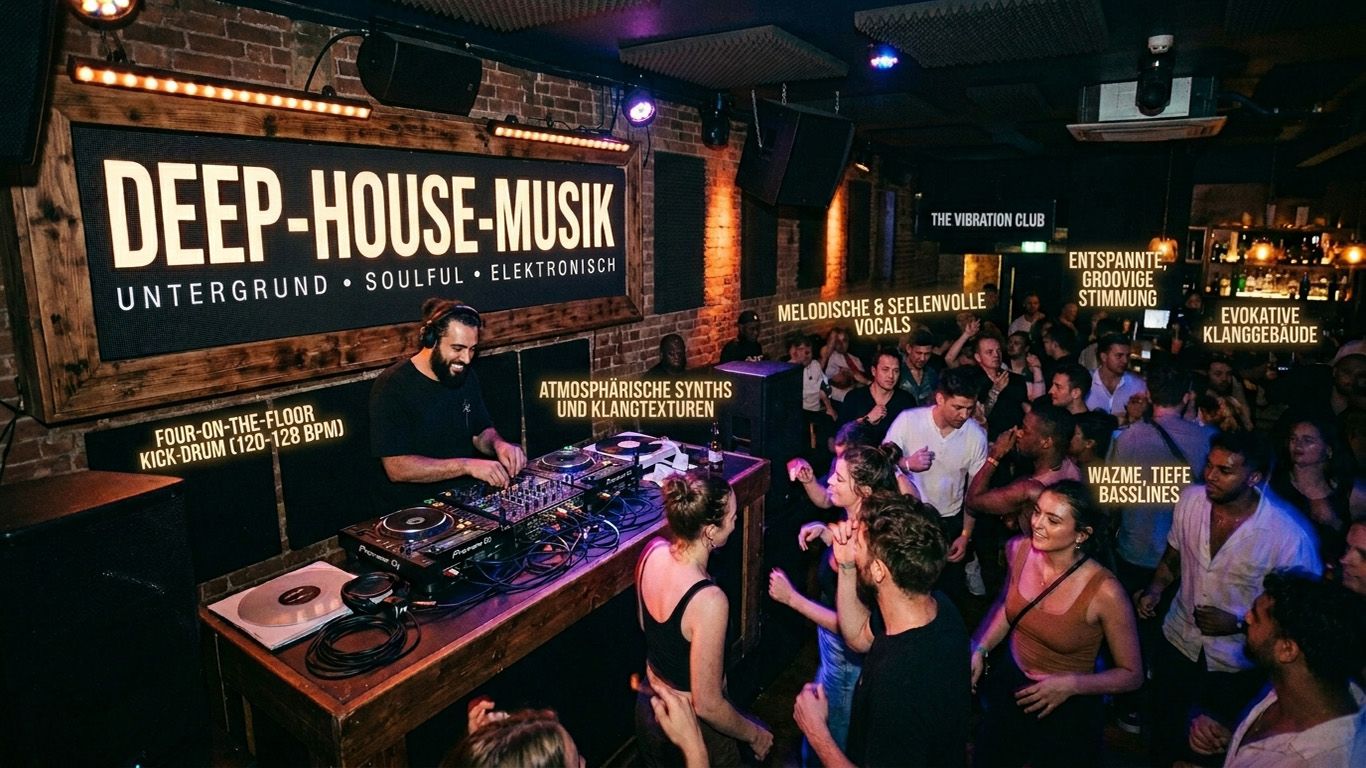 Entdecke Deep-House-Musik: Chicago, Larry Heard, klassische Tracks, typische Tempi, reiche Akkorde, Produktionswerkzeuge und verwandte House-Stile.