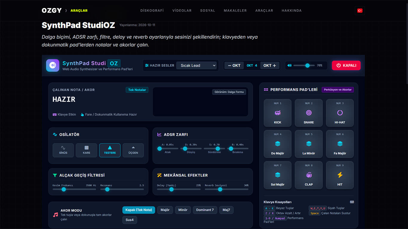 SynthPad StudiOZ ekran görüntüsü